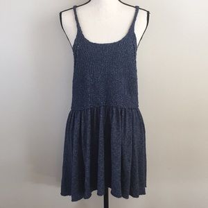 FREE PEOPLE Blue Crochet Top